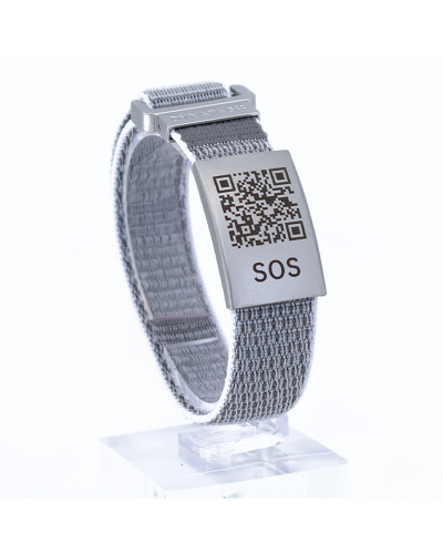 SOS textiel Noodarmband Grijs