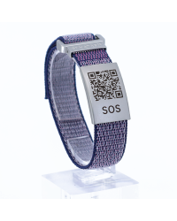 SOS Noodarmband Textiel Paars