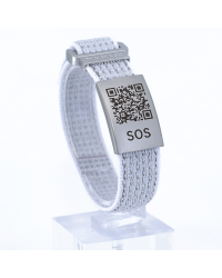 SOS textiel Noodarmband Wit