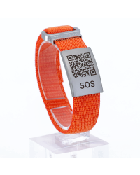 SOS textiel Noodarmband oranje