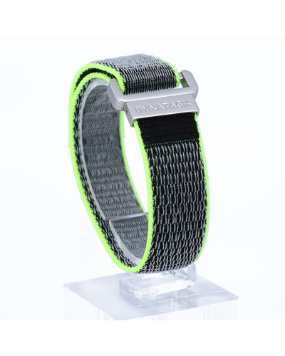 SOS textiel Noodarmband Grijs/Neongeel