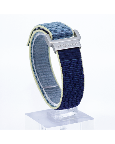 Polsband Textiel Blauw/Geel