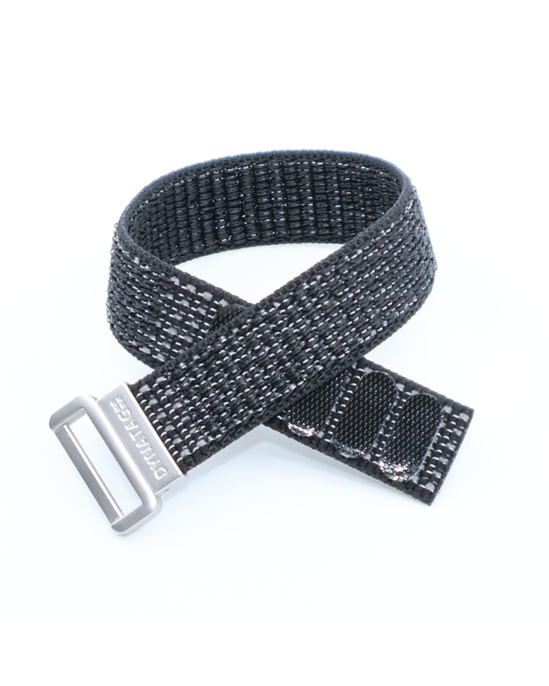 SOS Notfallarmband Textil Schwarz/Grau