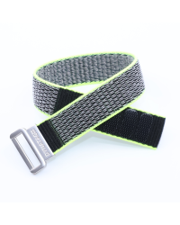 Armband Textil Grau/Leuchtgelb