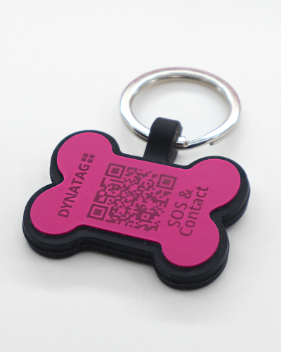 Pet-Tag SOS "Bone" Silicone Purple