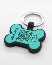 Pet-Tag SOS "Bone" Silicone Turquoise