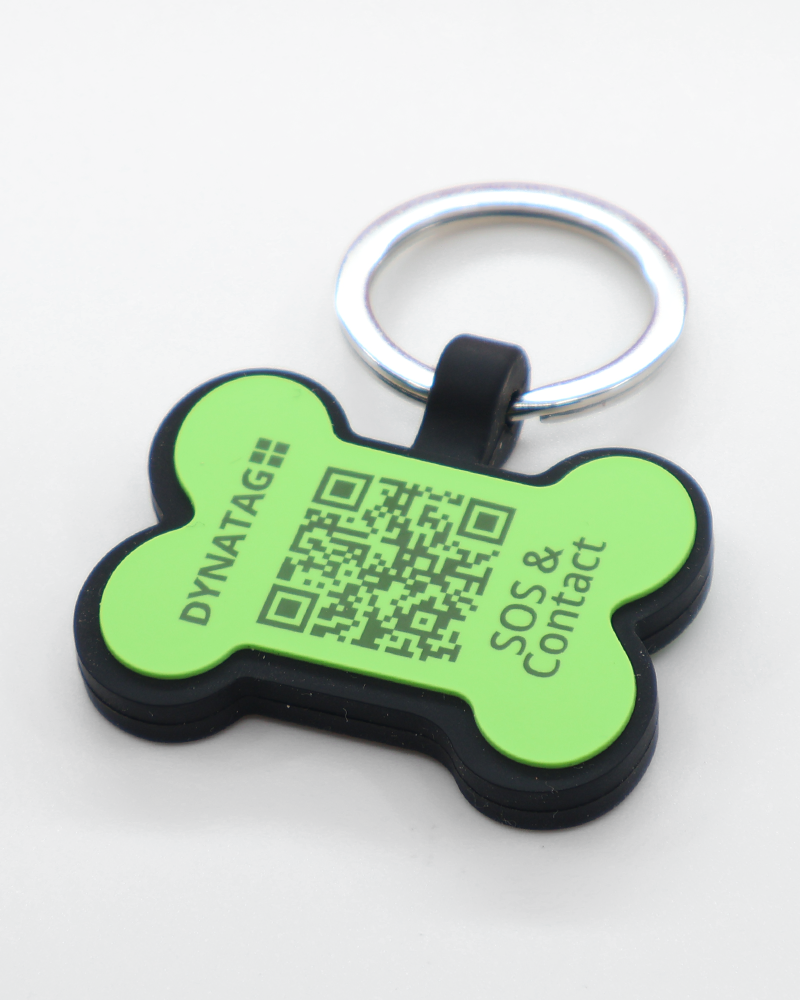 Pet-Tag SOS "Bone" Silicone Green