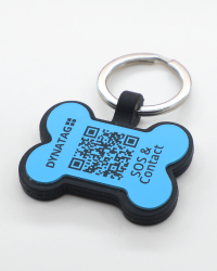 Pet-Tag SOS Bone Silicone Blue