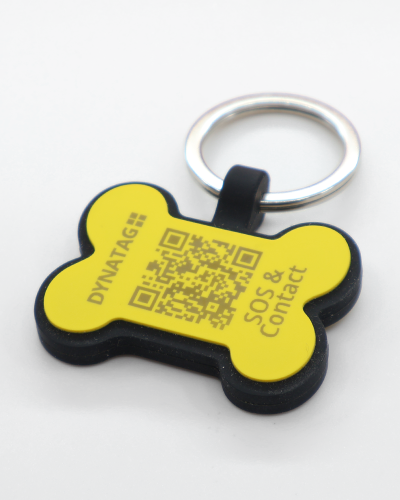 Pet-Tag SOS "Bone" Silicone Yellow