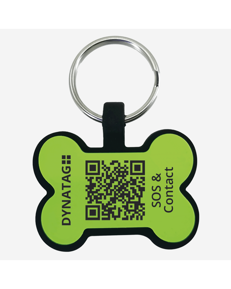 Hondenpenning SOS "Bot" Siliconen Groen