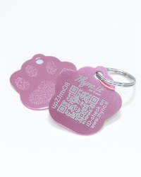 SOS-Tiermarke "Pfote" Alu Pink