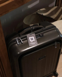 SOS bagagelabel Stylish Plaid