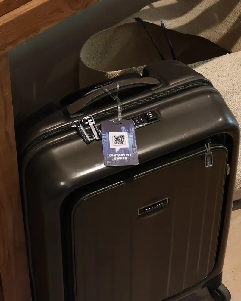 SOS Gepäckanhänger mit QR-Code / NFC Chip - Fünferpack