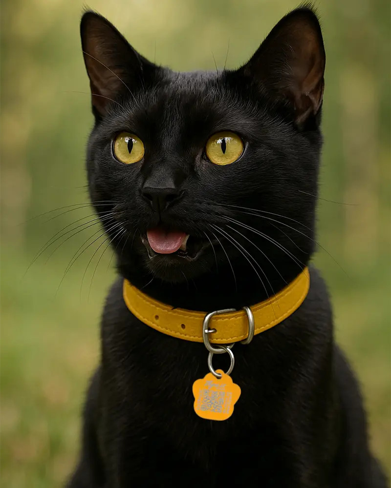 Pet Tag  "Paw" Alu Golden