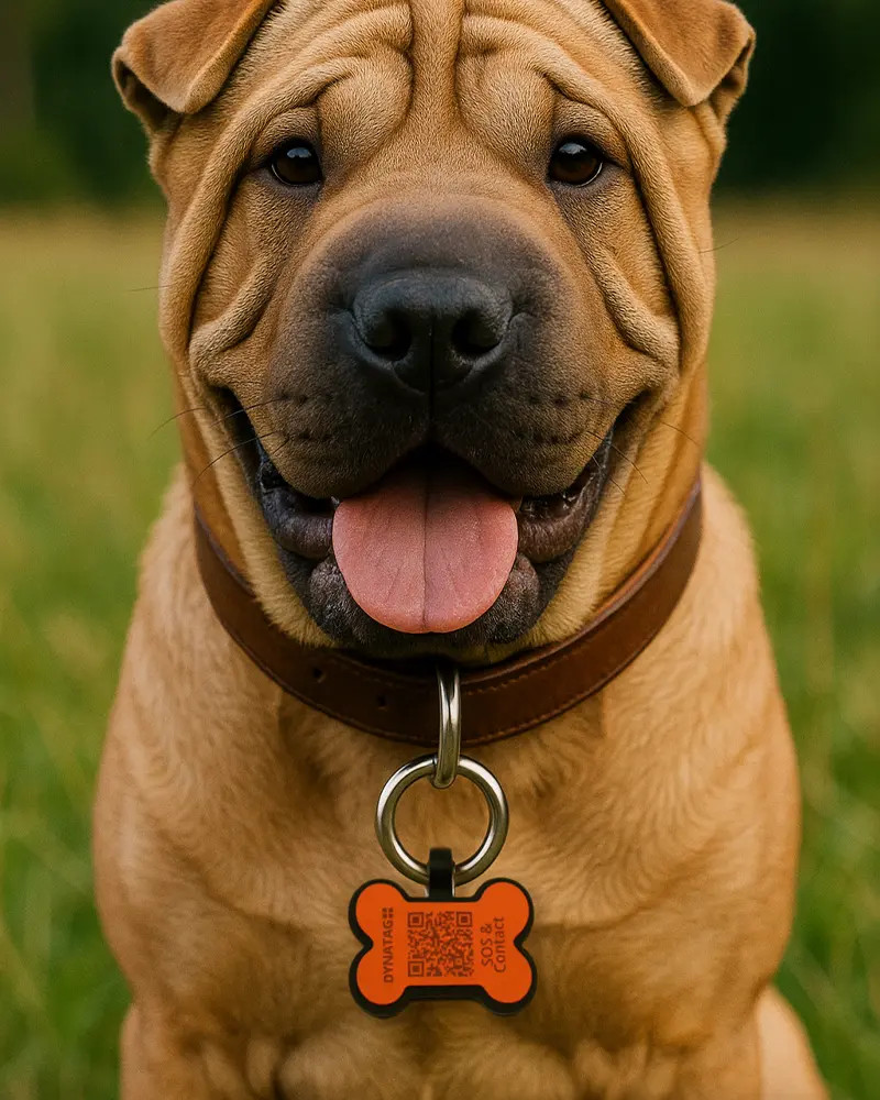 Pet-Tag SOS "Bone" Silicone Orange
