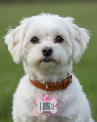 Pet-Tag SOS "Bone" Silicone Glow Pink