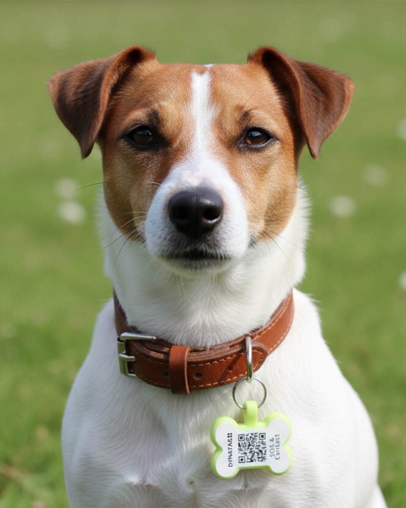 Pet-Tag SOS "Bone" Silicone Glow Green