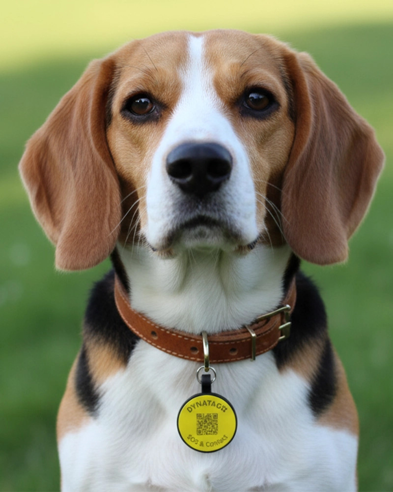 Hundemarke SOS "Knochen" Silikon Rot