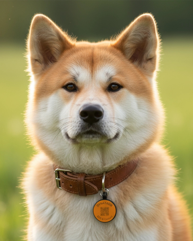 Hundemarke SOS "Knochen" Silikon Rot