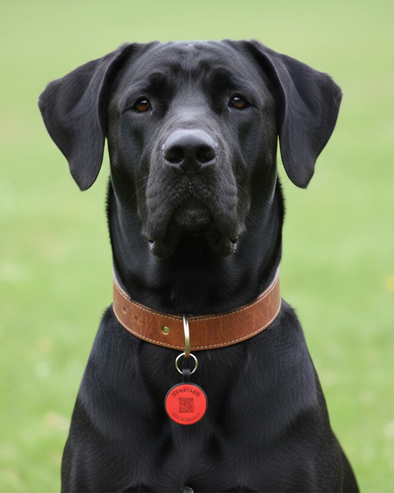 Hundemarke SOS "Knochen" Silikon Rot