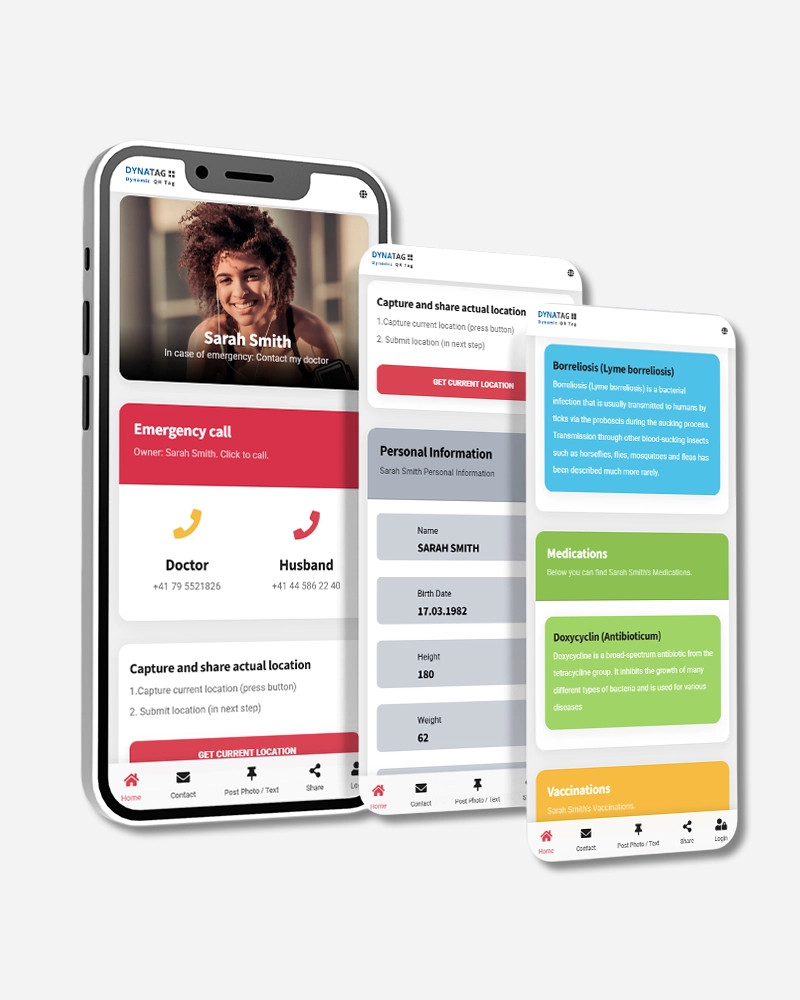Noodarmband met QR-code en siliconen polsband