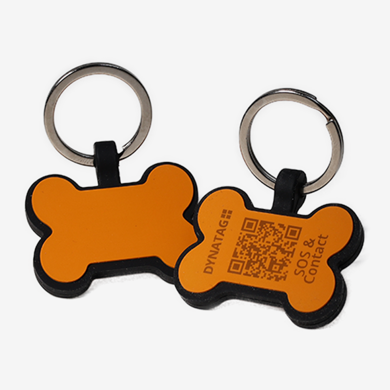 Pet-Tag SOS "Bone" Silicone Orange