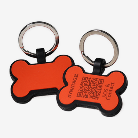 Pet-Tag SOS "Bone" Silicone Orange