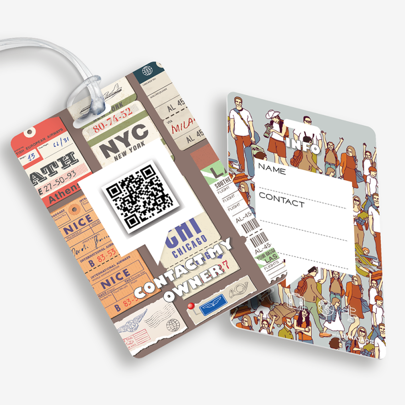 Kofferanhänger mit QR-Code | Gepäckanhänger | DynaTag