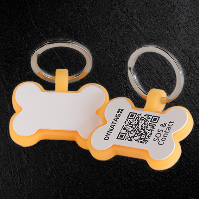 Pet-Tag SOS "Bone" Silicone Glow Green