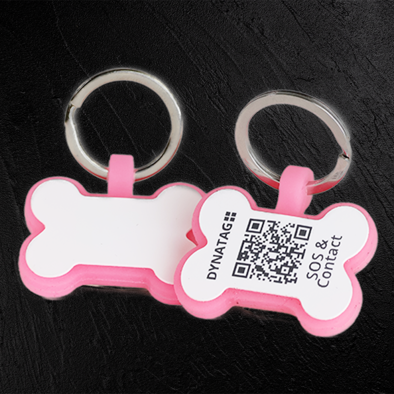 Pet-Tag SOS "Bone" Silicone Glow Green