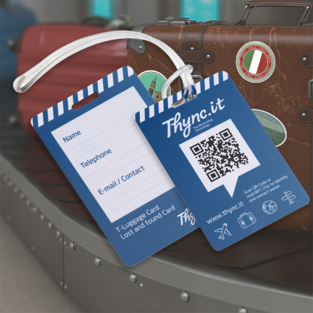 Gepäckanhänger mit QR und NFC | DynaTag