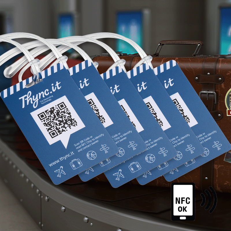Luggage Tag with QR and NFC | DynaTag