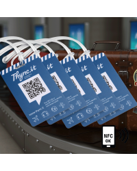 SOS Gepäckanhänger mit QR-Code / NFC Chip - Fünferpack