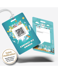 SOS bagagelabel Around World