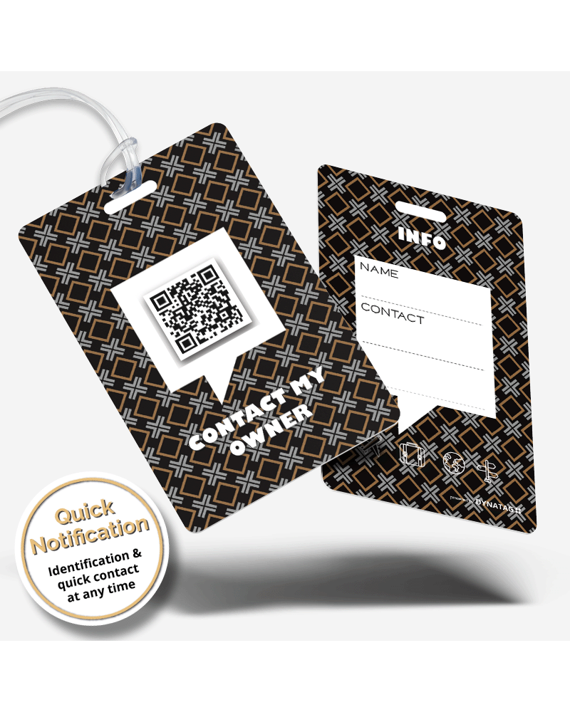SOS bagagelabel Stylish Plaid