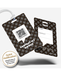 SOS bagagelabel Stylish Plaid