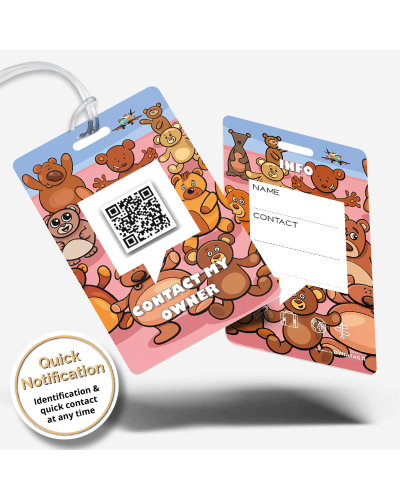 SOS bagagelabel Cuddly Teddy