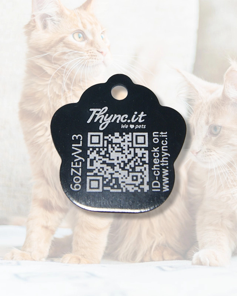 SOS-Tiermarke "Pfote" Alu Schwarz