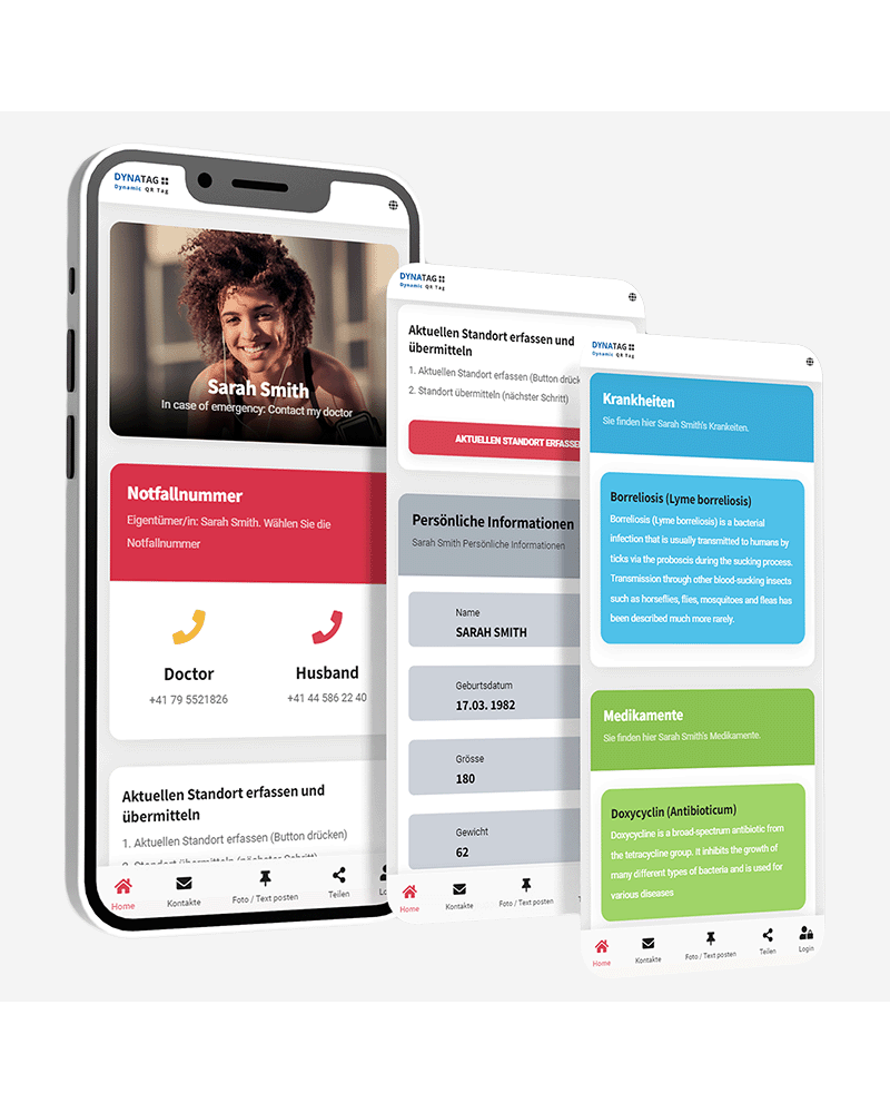 SOS textiel Noodarmband zwart