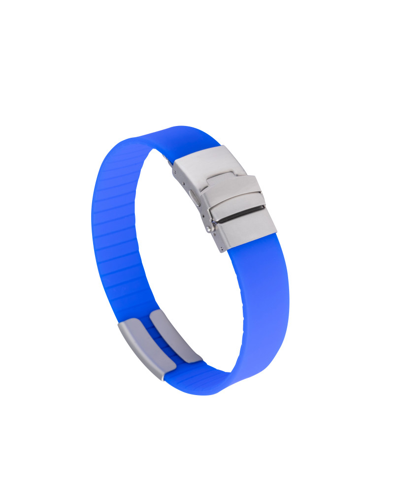 SOS Notfallarmband silikon blau