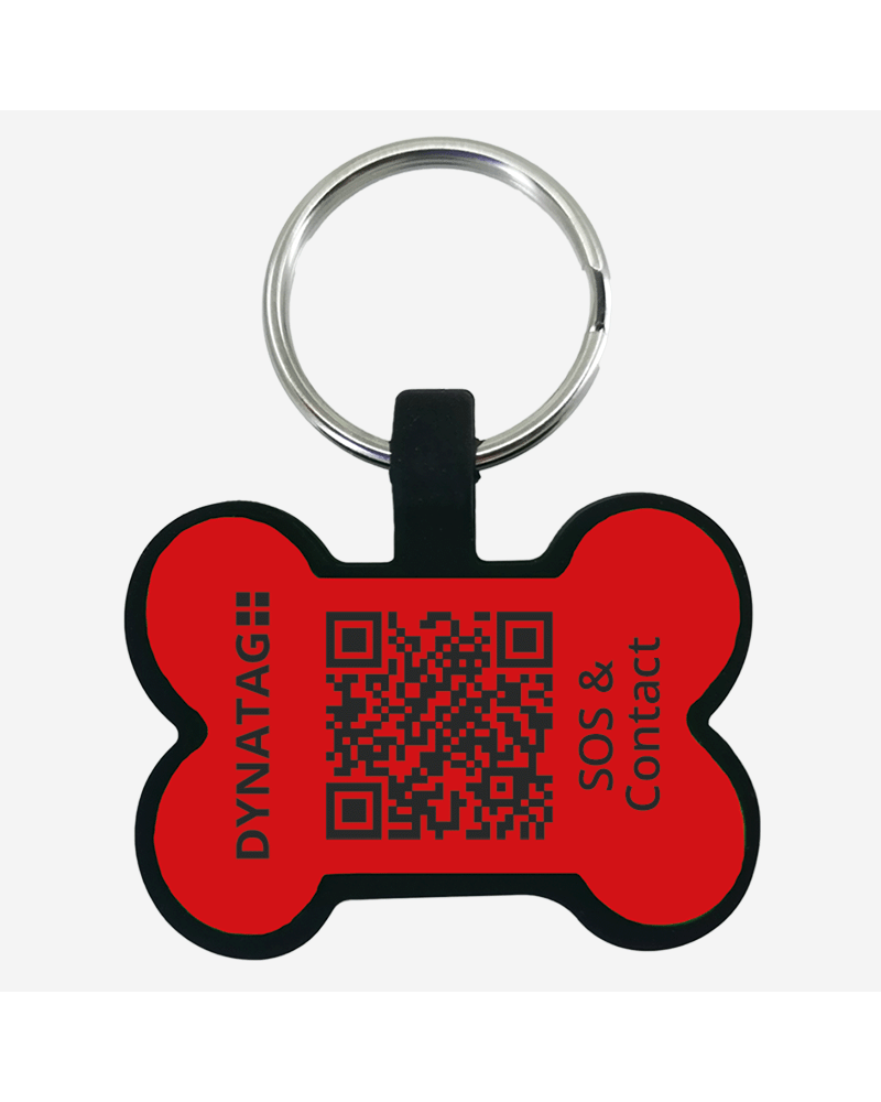 Pet-Tag SOS "Bone" Silicone Red